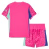 Officiële Voetbalshirt + Korte Broek Doelman Manchester City 2025-26 Roze - Kids